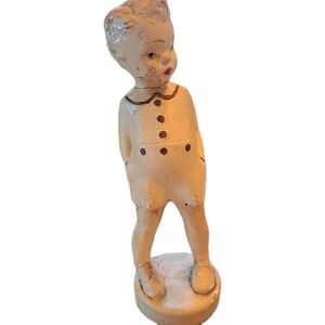 1940's Coventry Ware Boy Chalkware Vintage 8"